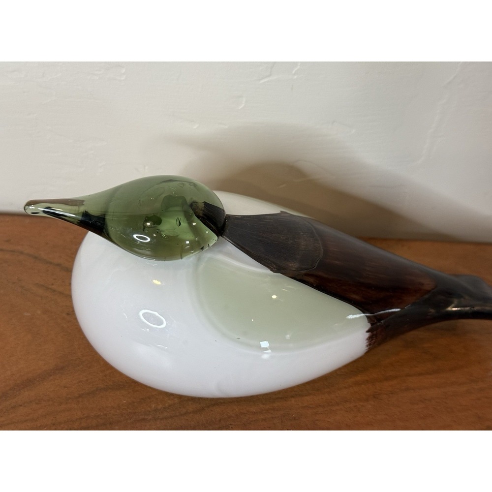 Oiva Toikka Male Eider Haahka Glass Bird Signed‎ by Artist